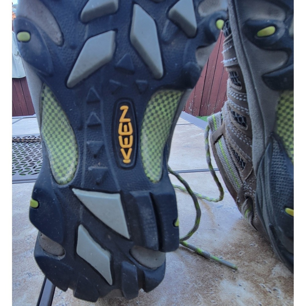 KEEN Voyageur Hiking Shoes Womens 6 Brown Lime Green Leather Mesh 1010141 - Picture 15 of 16